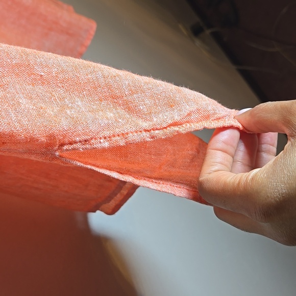 Tahari Linen Long Convertable Sleeves Lagenlook Coastal Tunic Blouse Shirt NWOT - Picture 5 of 14